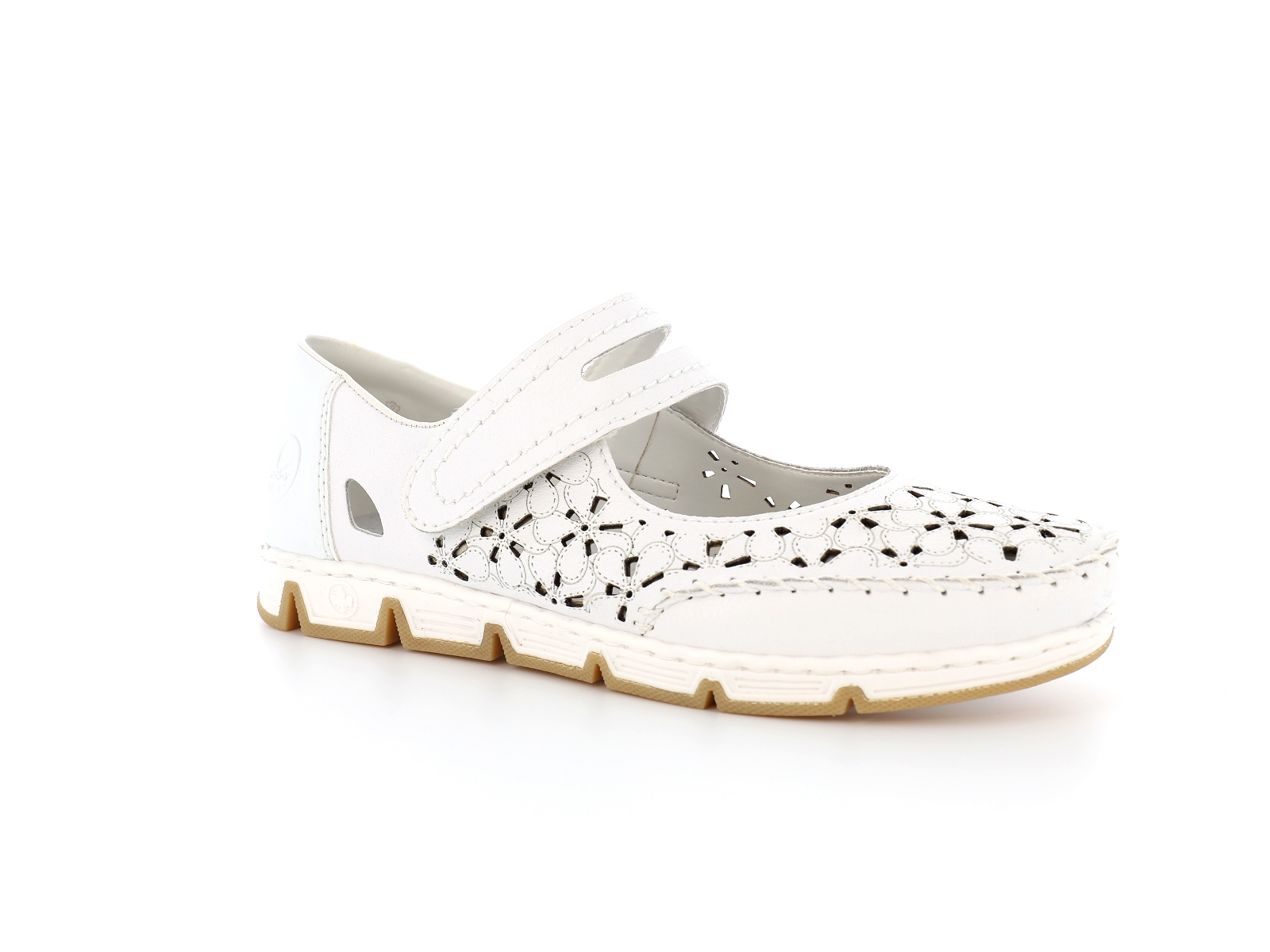 Rieker-49977 Cuir Blanc