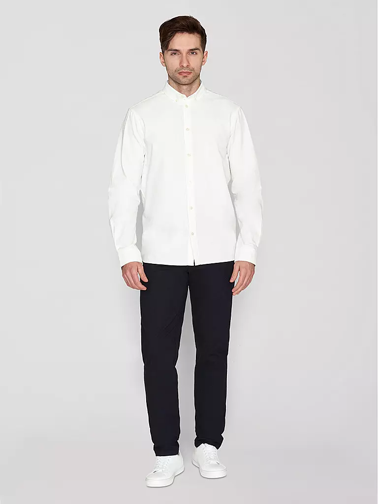 KNOWLEDGE COTTON APPAREL Hemd Regular Fit HARALD weiss
