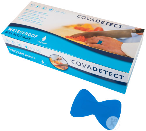 Covadetect Pansement Bout De Doigt Bleu Détectable Imperméable 100 Pièces (4563w)