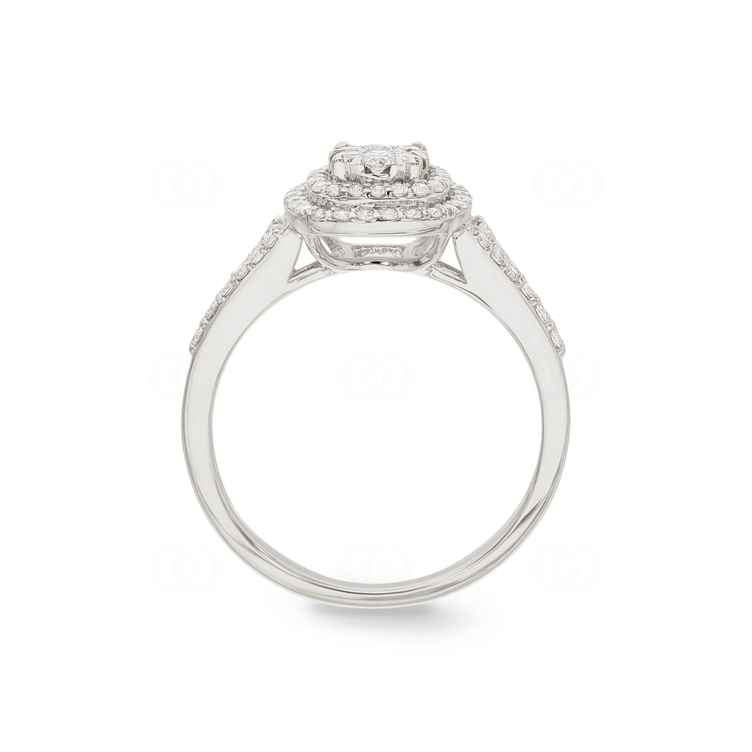 0.50 Karat Diamantring 750/18 K Weissgold