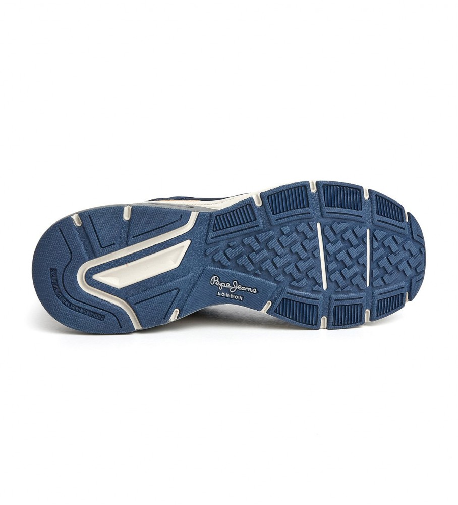 Tênis Pepe Jeans Dave Sider de couro azul-marinho