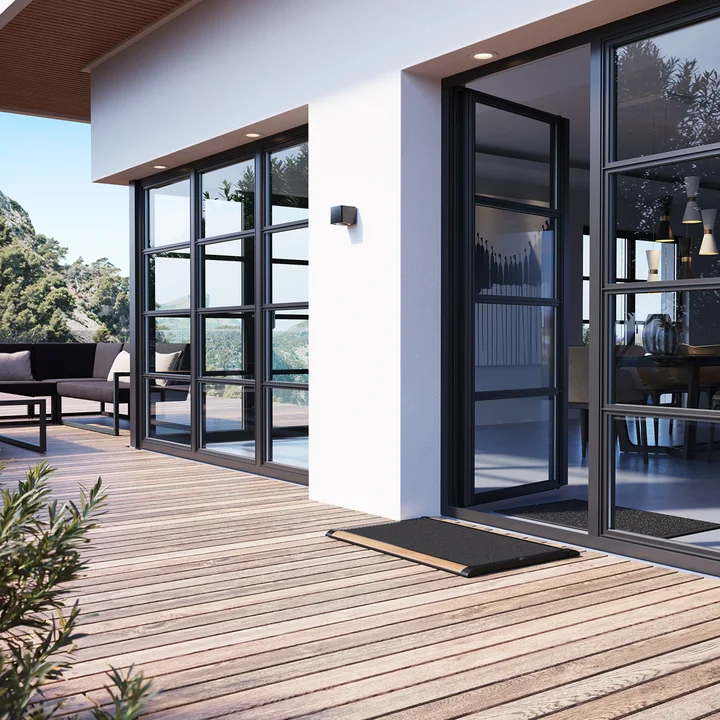Rizz - Fussmatte Outdoor 90 × 60 cm, silber