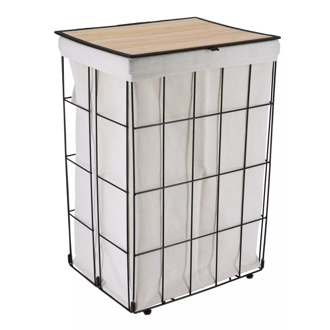 Panier à linge pliable (H60 cm) Industriel Ecru