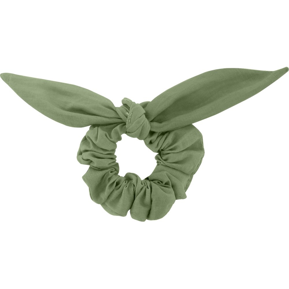 Chouchou Nœud Gaze Vert Sauge