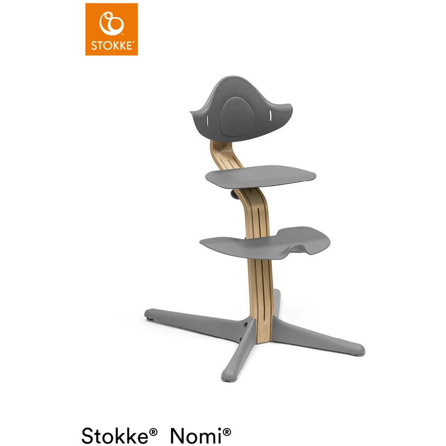 STOKKE® Nomi® Hochstuhl Eiche natur  grau