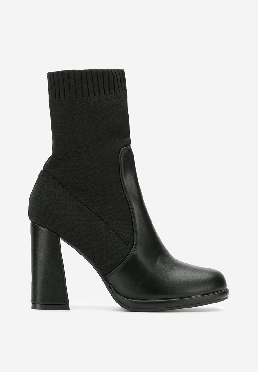 Bottines chaussettes noires Ventilla
