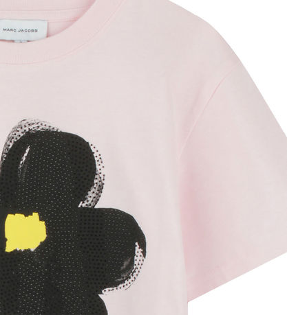Little Marc Jacobs T-Shirt - Rosa/Schwarz m. Blume