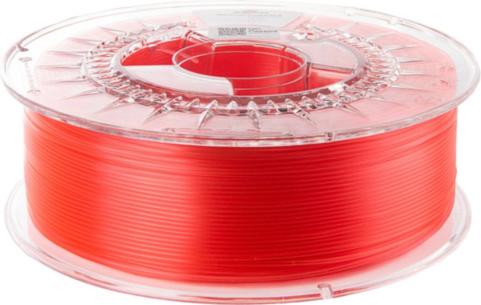 Spectrum  PLA Crystal Raspberry Red, 1,75 mm / 1000 g    Transparentes Hochleistungs-PLA in Raspberry Red