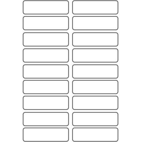 Etiquettes vêtements autocollantes Avery 45 x 13 mm blanche - Blister de 36