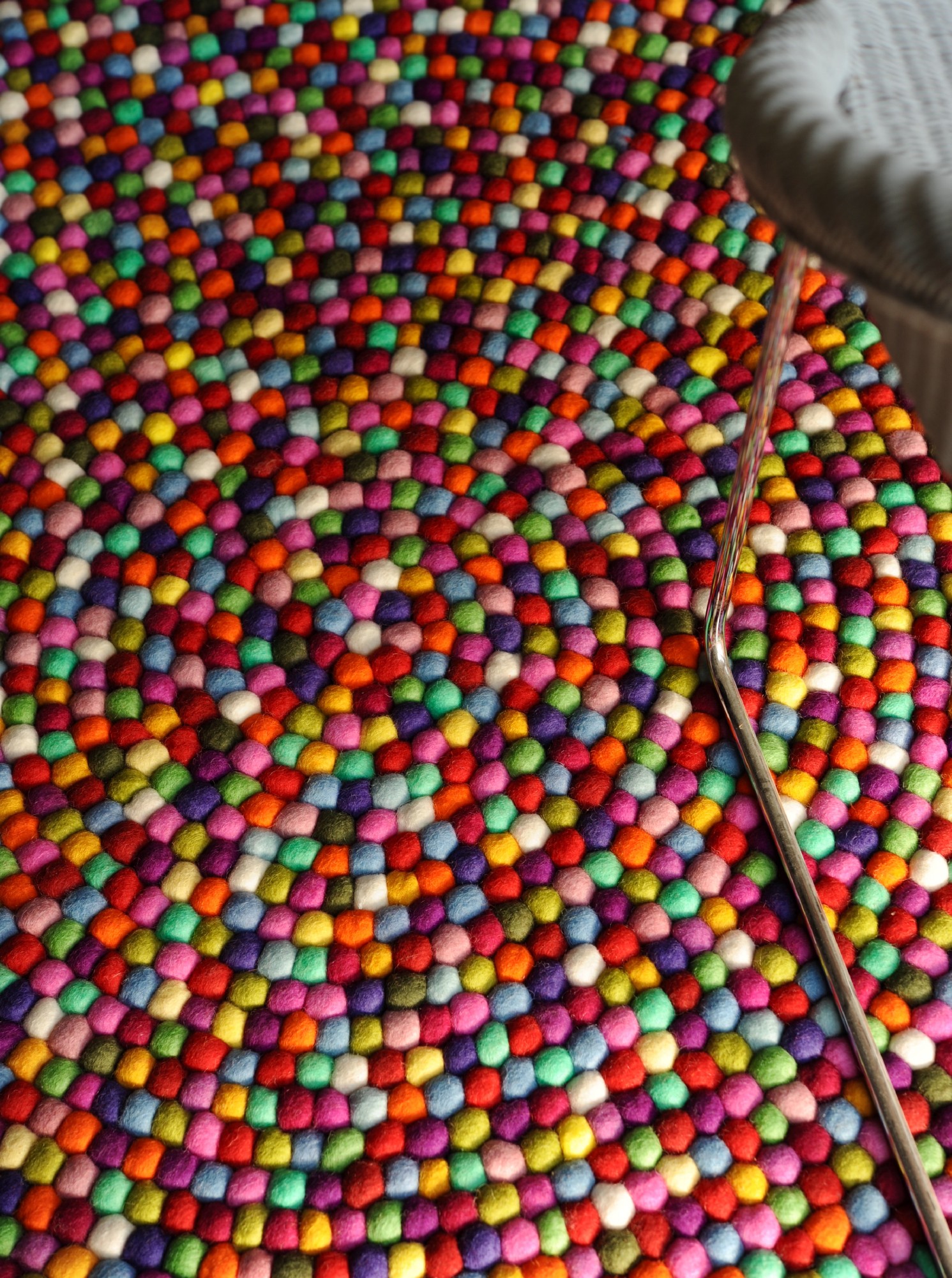 Filz-Teppich 'Multi', multicolor, Ø 90 cm, 120 cm, 160 cm von fischer's lagerhaus
