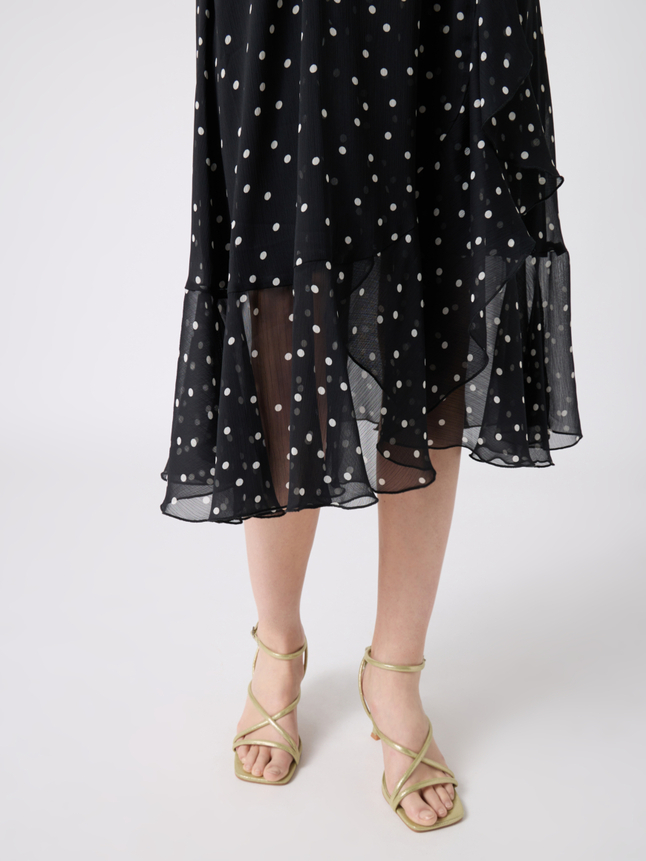 Robe midi à pois