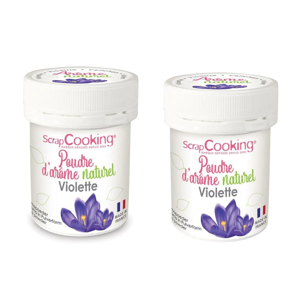 Arôme alimentaire naturel en poudre 30 g - violette Scrapcooking