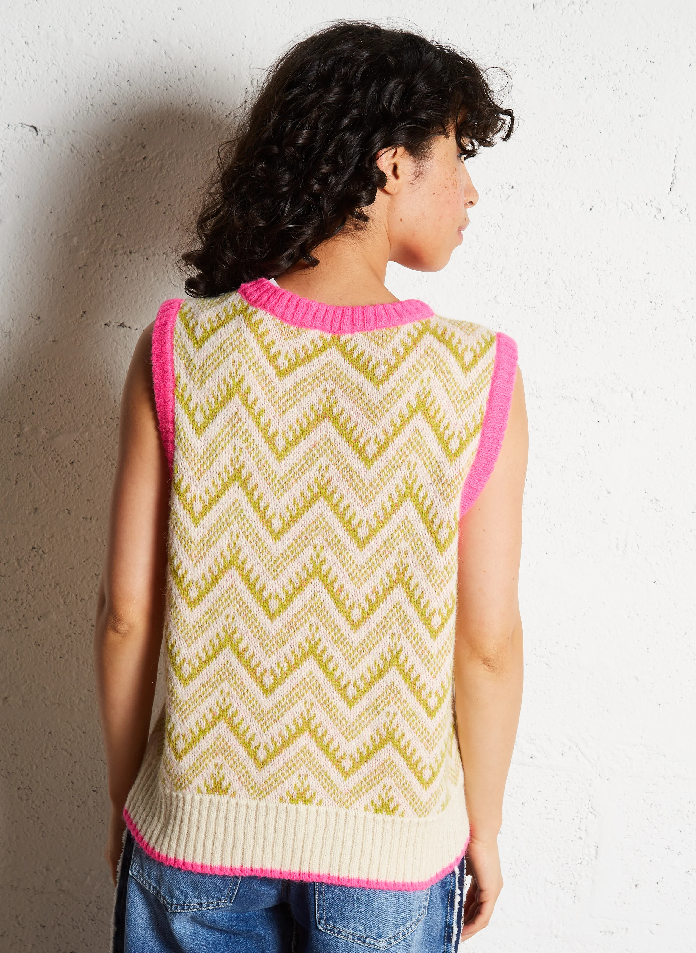 PICANTE - Pull ample sans manches imprimé | Multicolore