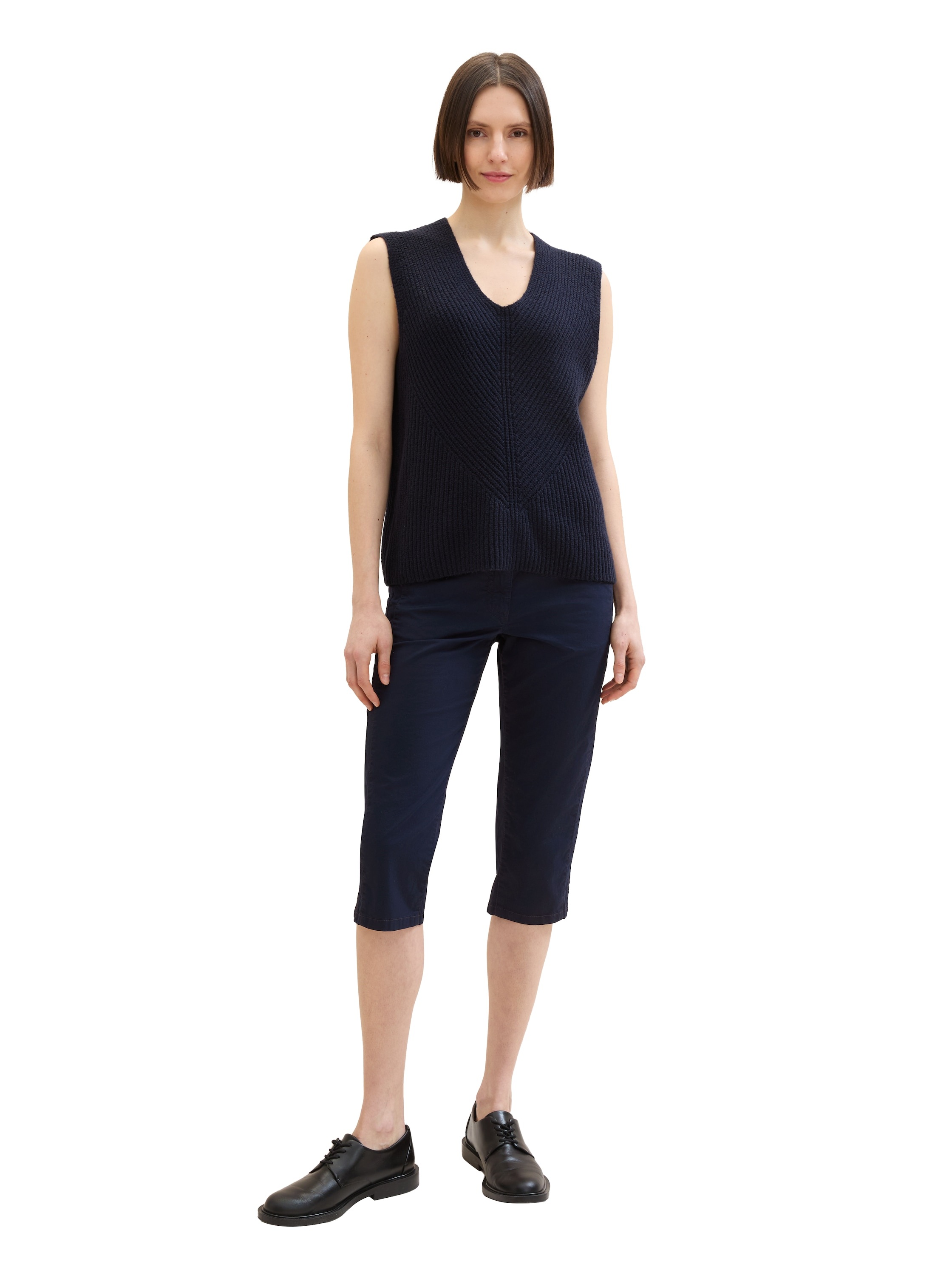 TOM TAILOR Caprihose  Sommerhose mit Doppel-Knopfverschluss