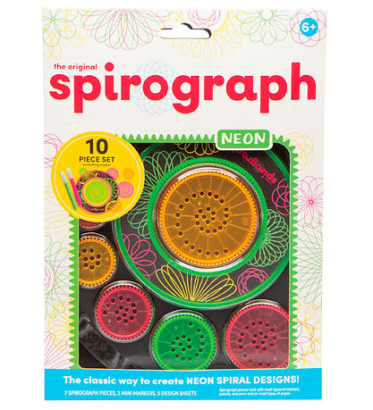 Spirograph Malset - 10 Teile - Wert - Neon