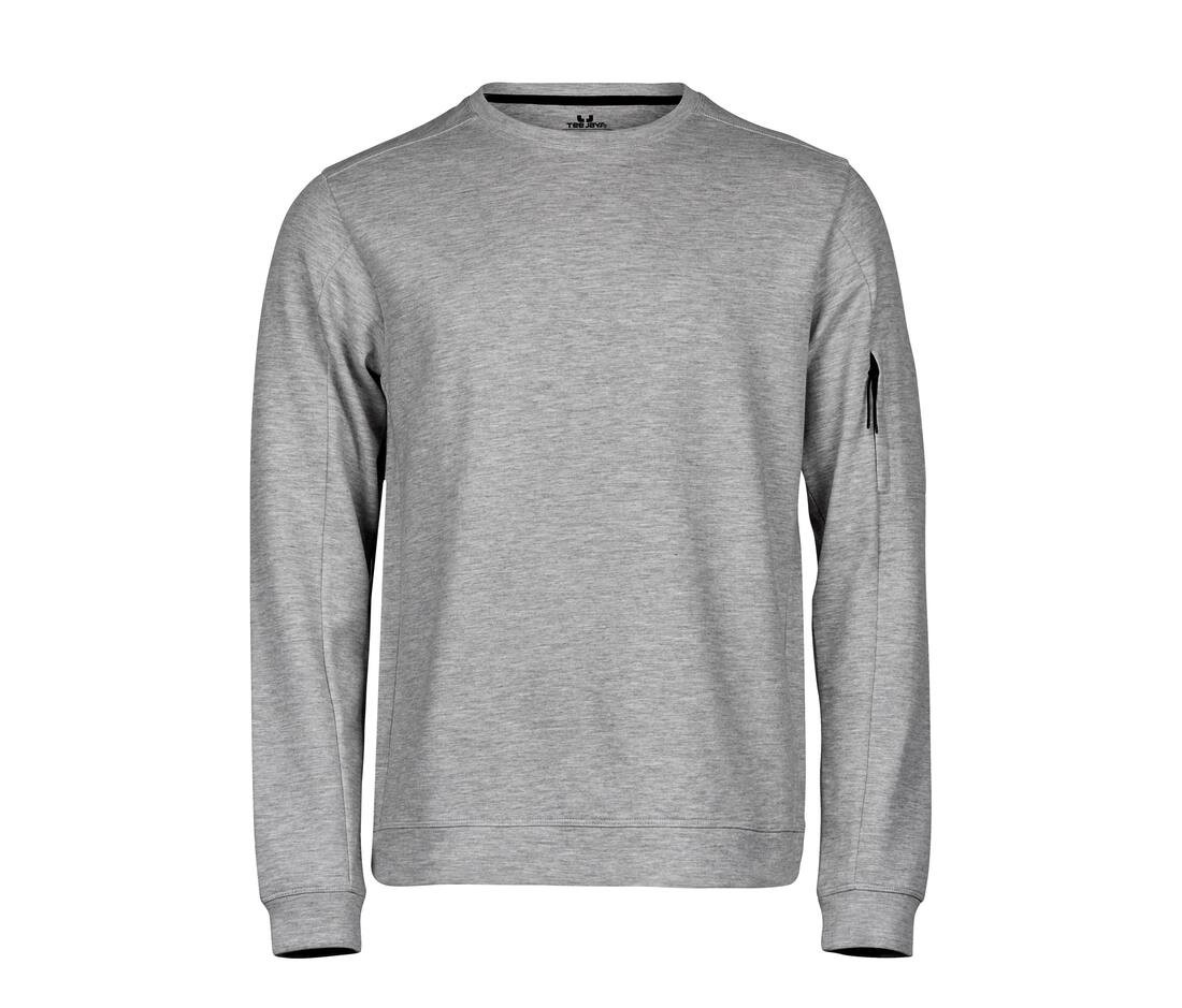 TEE JAYS TJ5700 - Sweat à Col Rond Sportif avec Poche Zippée