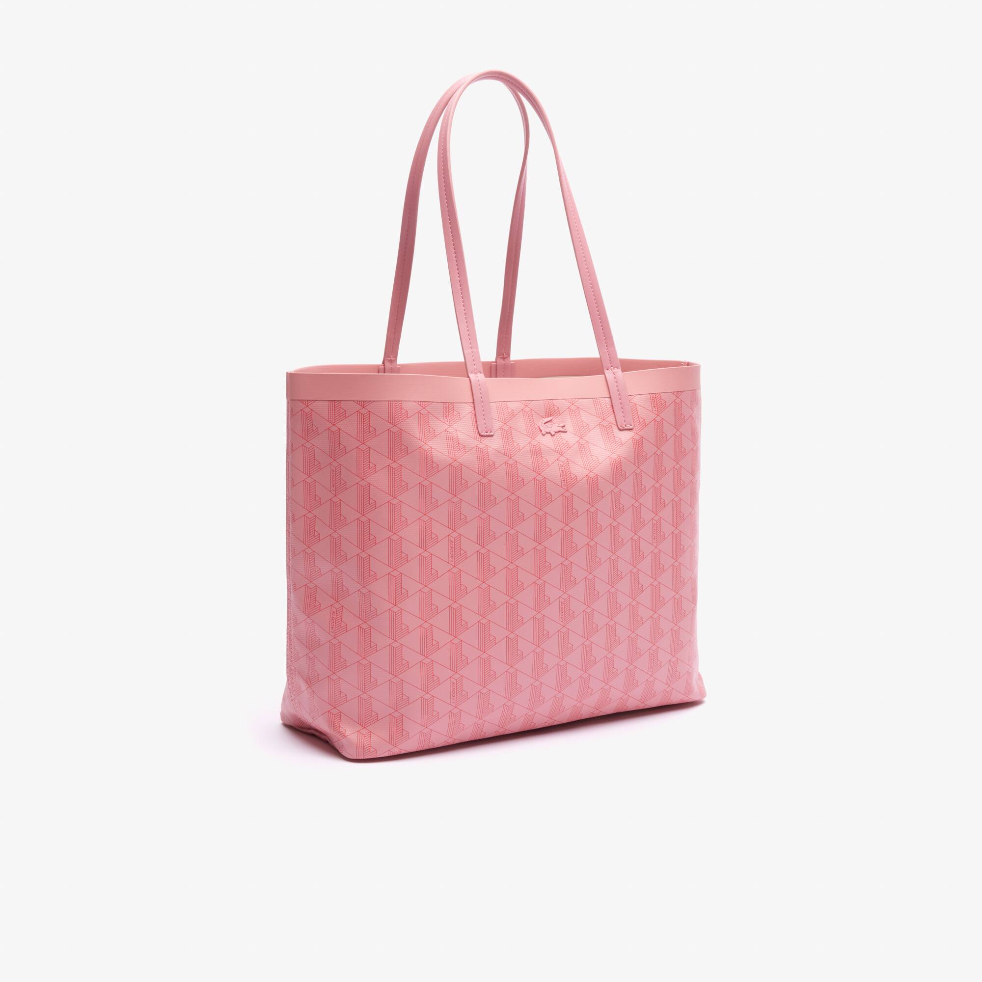 Zely Tote Bag Medium aus beschichtetem Canvas mit Monogramm Taschen - Rosa - Lacoste - Damen