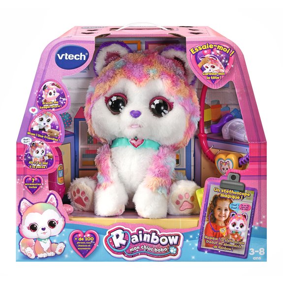 Peluche à fonctions Rainbow mon chien bobo