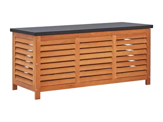 Boîte de rangement de jardin 117x50x55 cm Eucalyptus solide