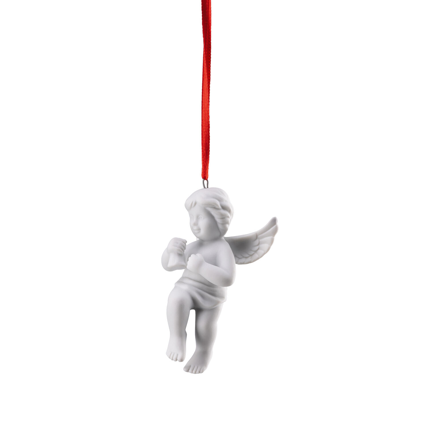 Angels Weiss matt Engel mit Glocke
