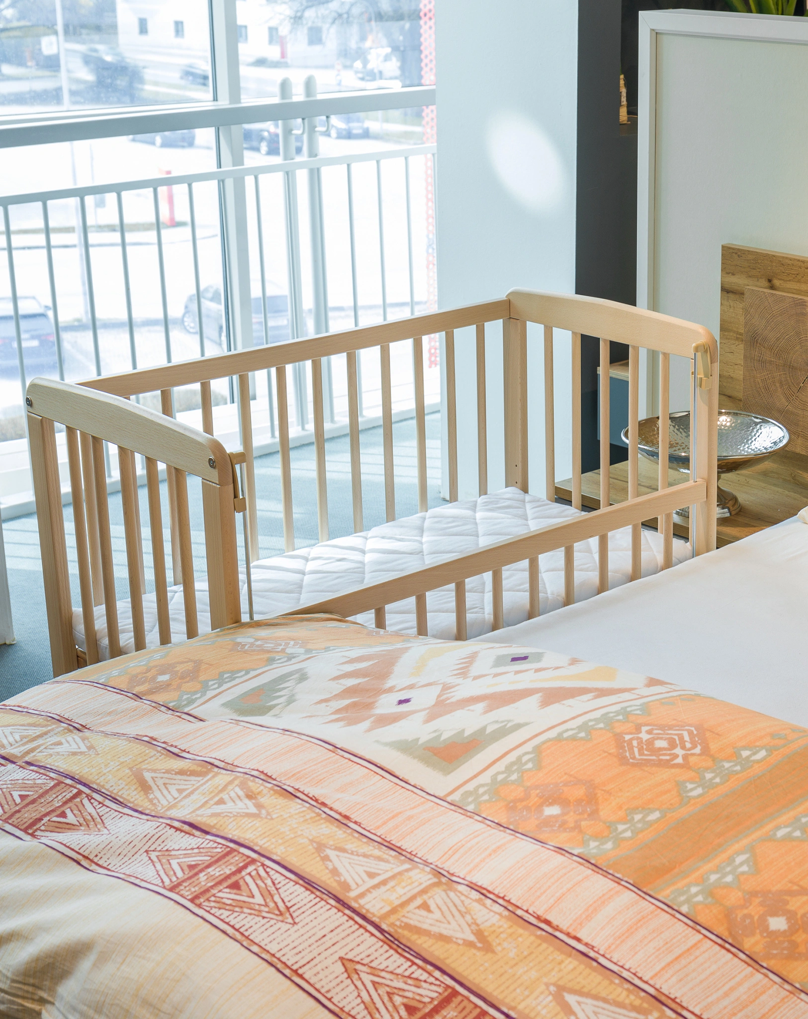 Beistellbett NINO (90x45) in natur