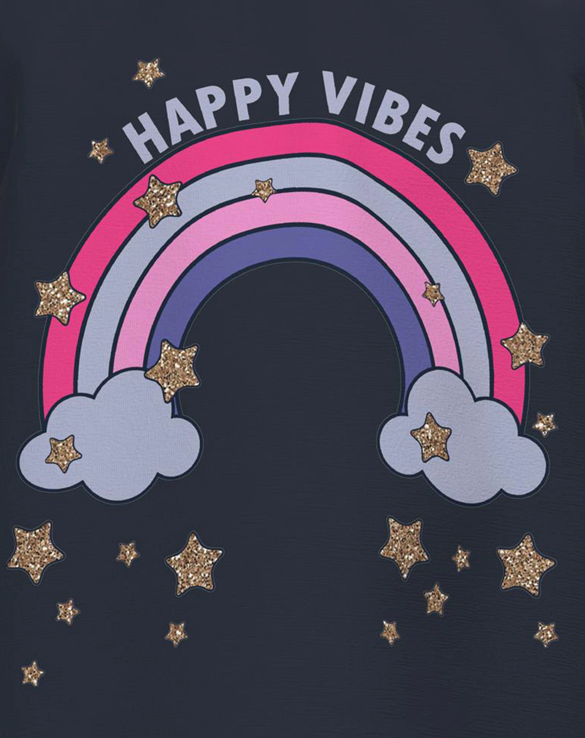 Sweatshirt NMFVERONIKA - HAPPY VIBES in dark sapphire