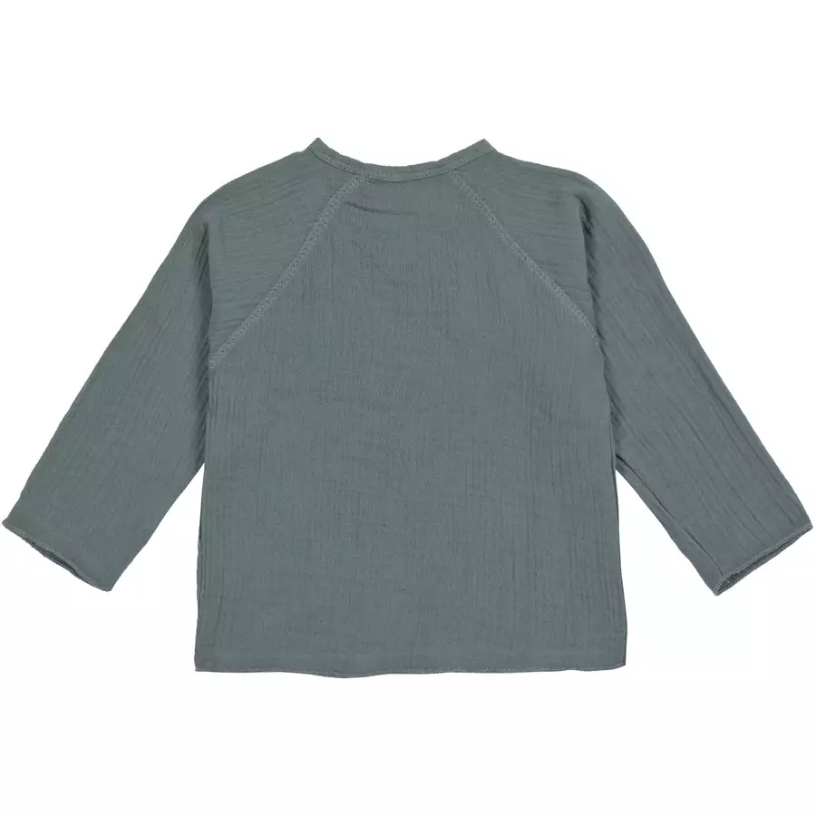 LÄSSIG Musselin Wickelshirt petrol green