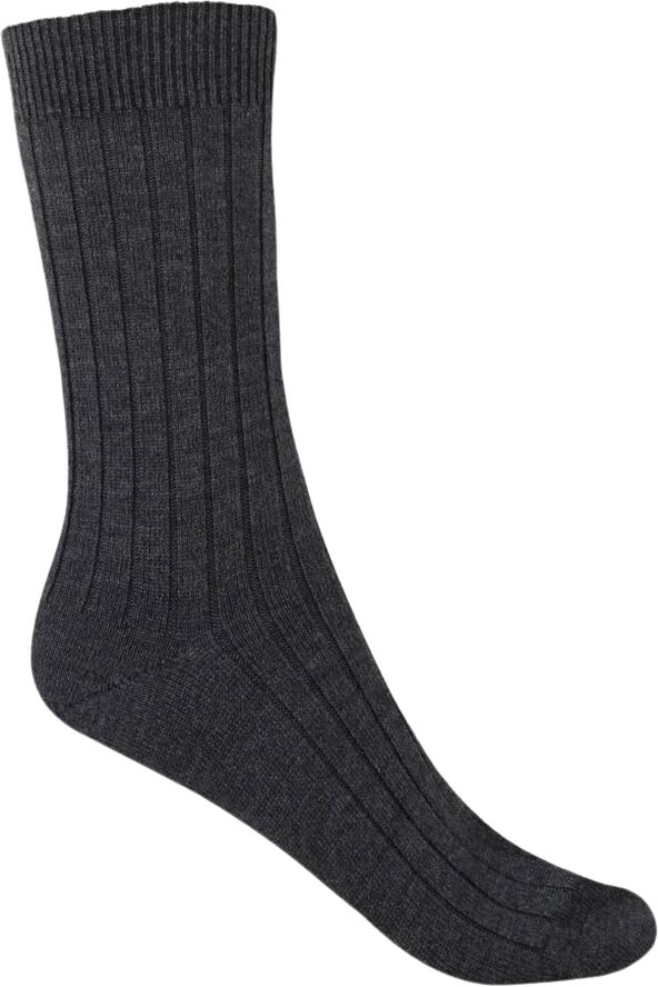 Punto Blanco Mercerised wool socks - ribbed Grey