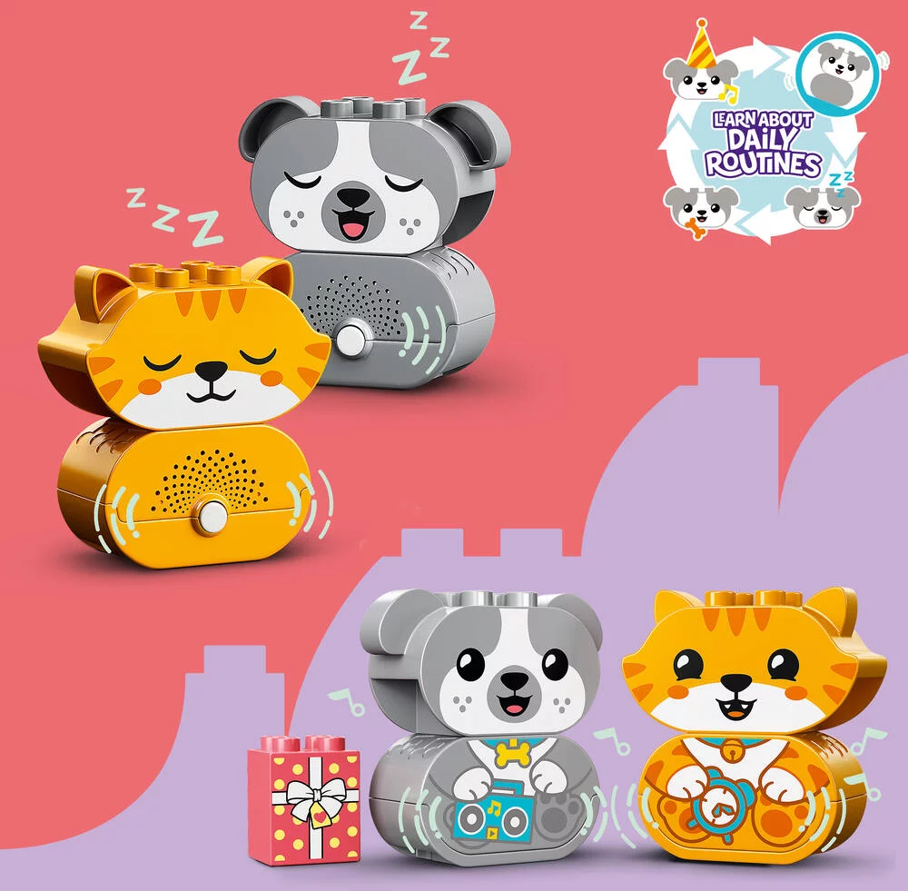 LEGO®DUPLO 10977 - MES PREMIERS CHIOT ET CHATON AVEC EFFETS SONORES