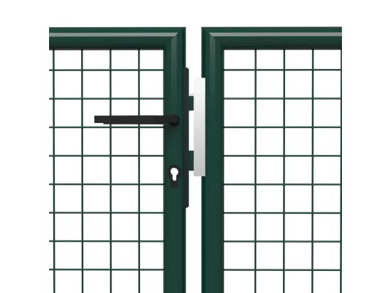 Portail de jardin Acier 400 x 150 cm Vert