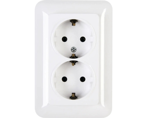 ROTH LANGE 946913156 Dubbele contactdoos compleet standaard arctisch wit