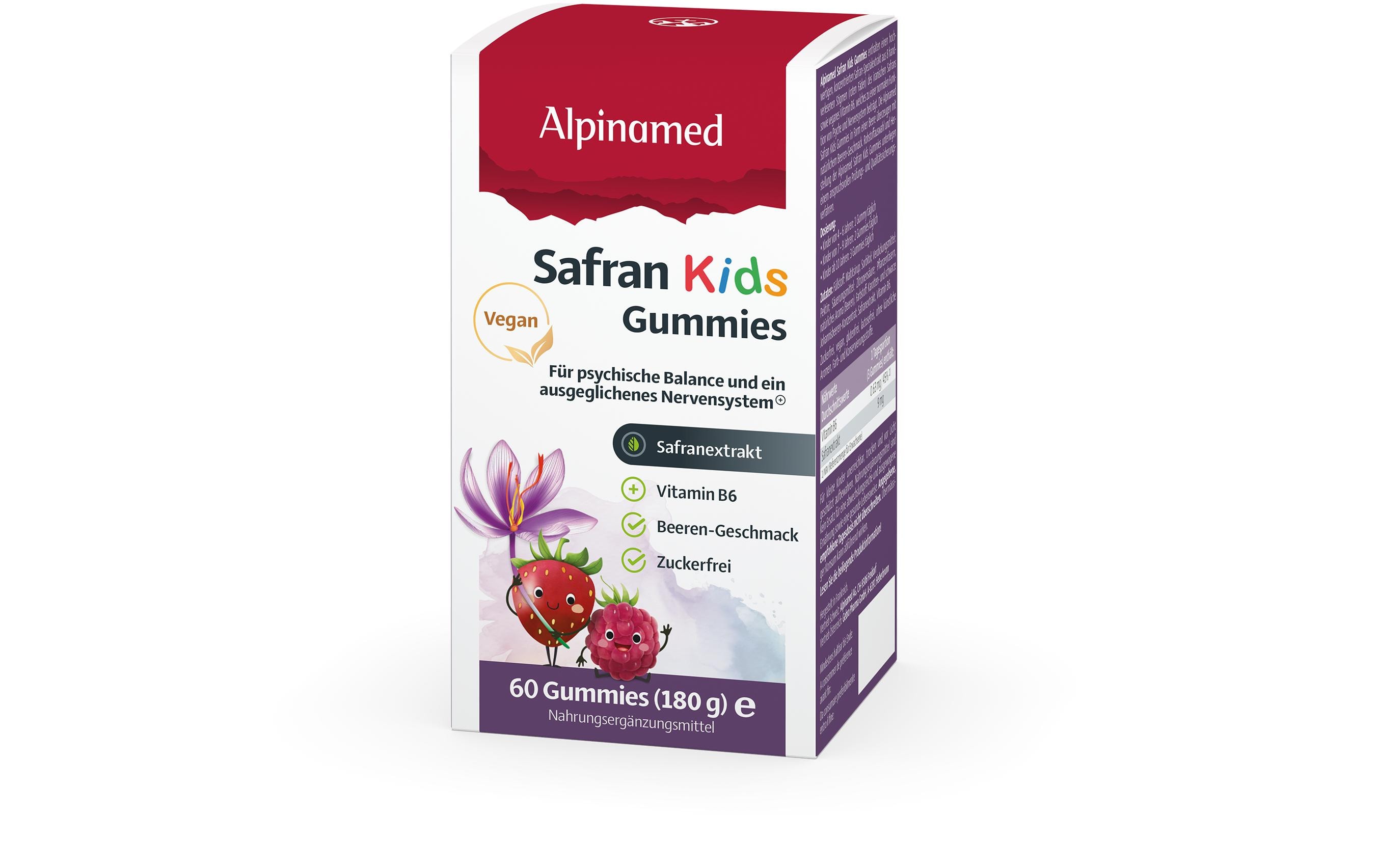 Safran Kids Bären 60 StückVegane Gummibärchen mit Safranextrakt für Kinder