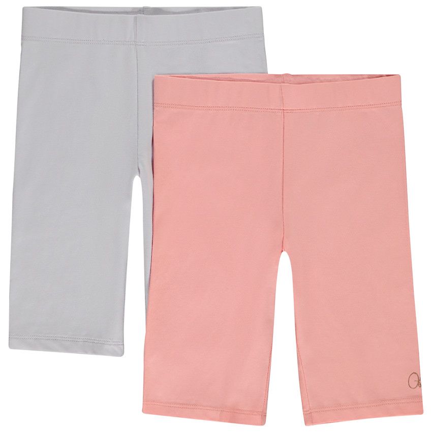 Lot de 2 cyclistes unis pour fille - Lilas