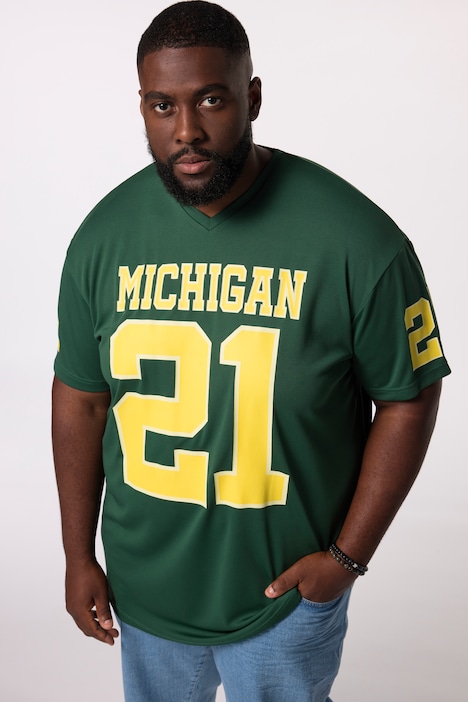 STHUGE T-Shirt, Halbarm, oversized, Football Print, bis 8 XL