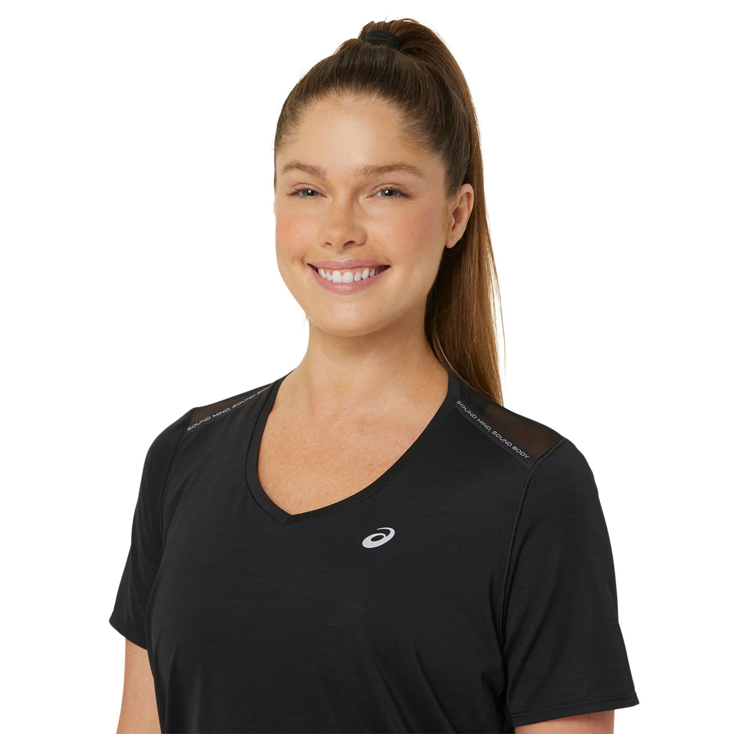 ASICS Road V-Neck Maillot De Course Femmes - Noir
