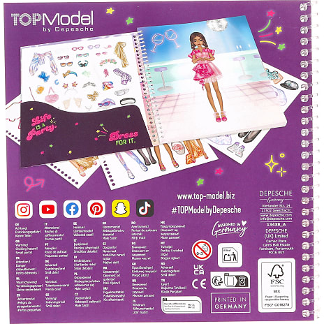 TOPModel Dress Me Up party stickerbog
