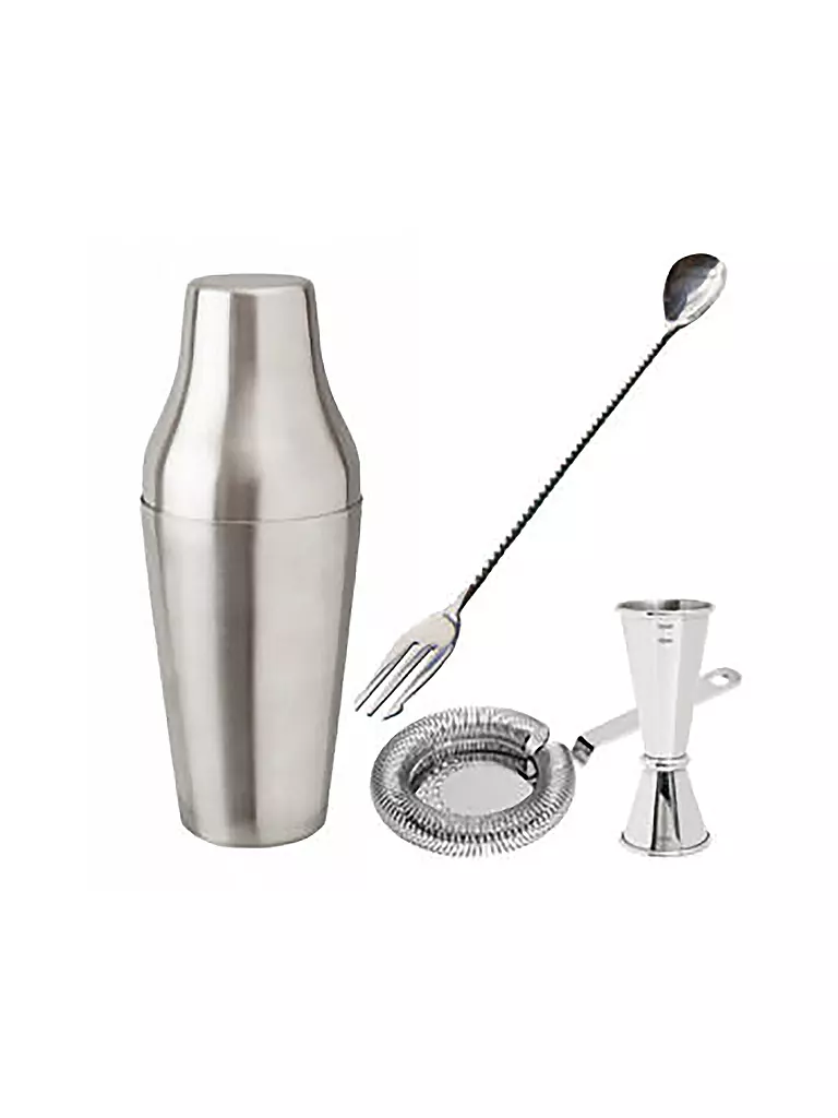 NORDIC BAR Cocktail Set Geschenkbox Steel silber