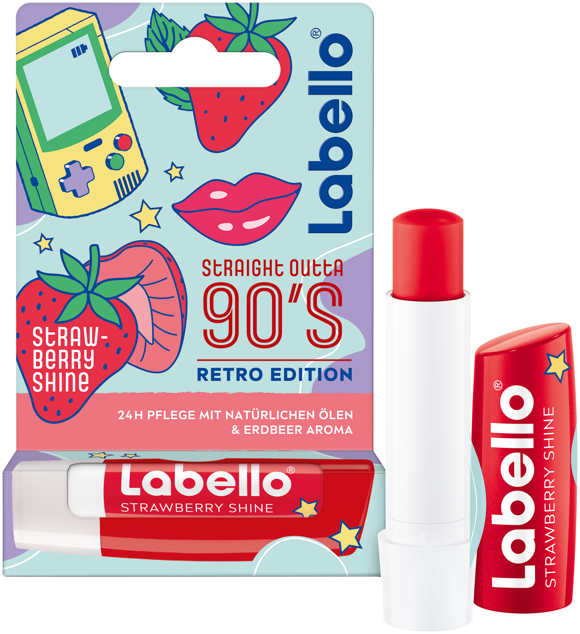 Labello Strawberry Shine<br>4.8 g, Stick, Retro Edition
