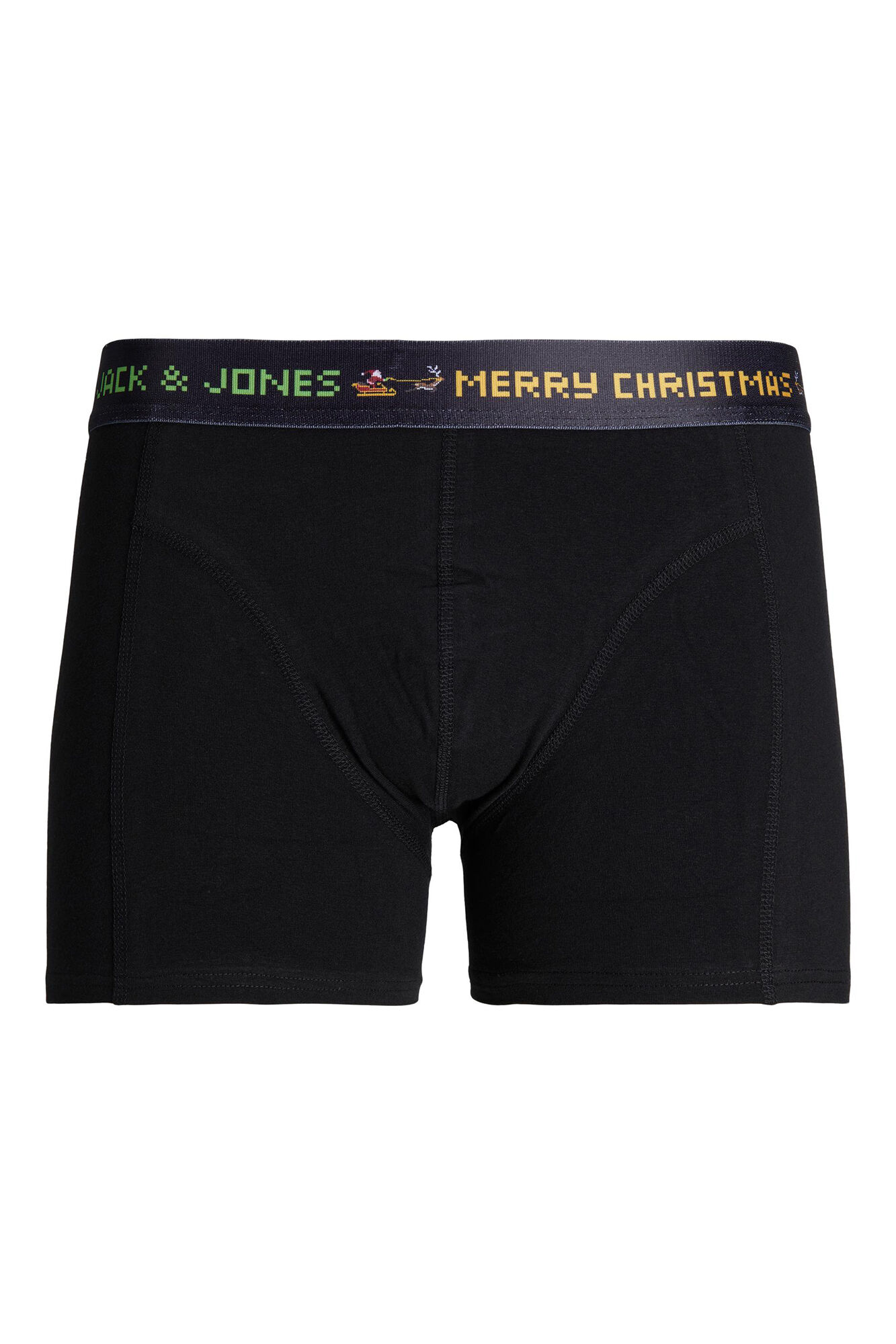 Pacote com 3 cuecas boxer com logotipo.