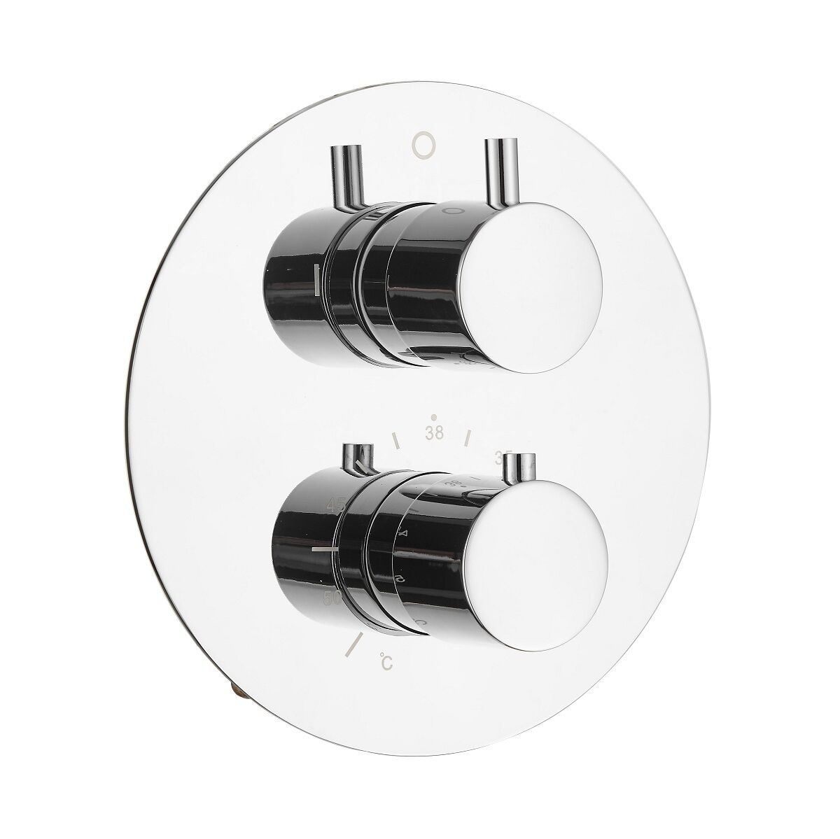Saniclear Talpa Pro thermostatische ronde inbouw badkraan met handdouche chroom