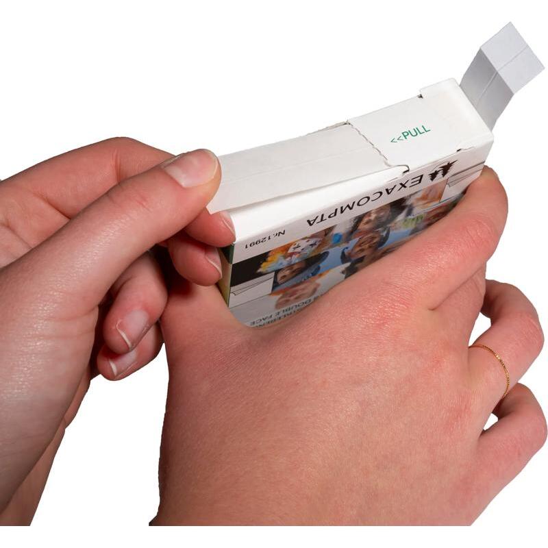Etuis de 600 autocollants double face - Blanc