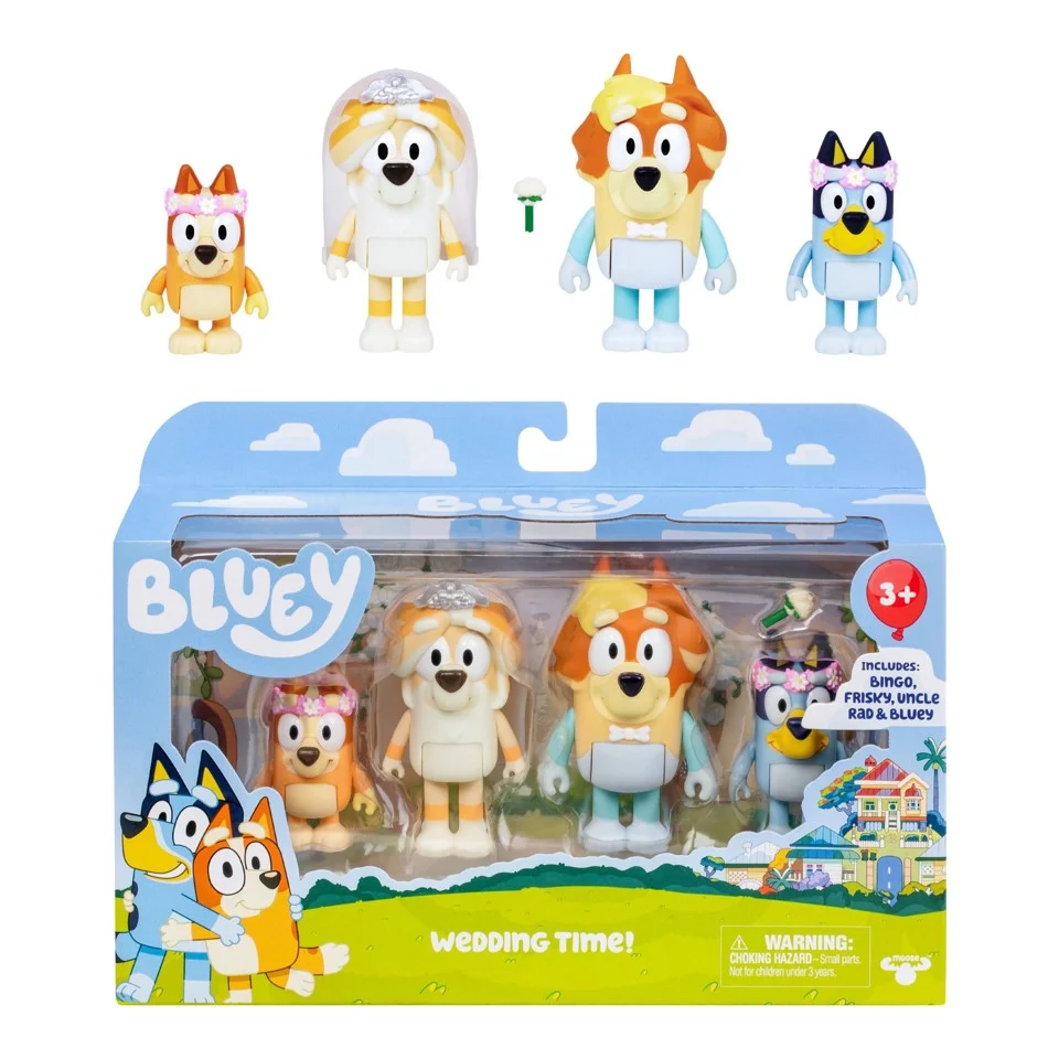 Bluey - Figurer 4 pk. Bryllup