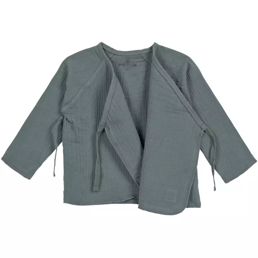 LÄSSIG Musselin Wickelshirt petrol green