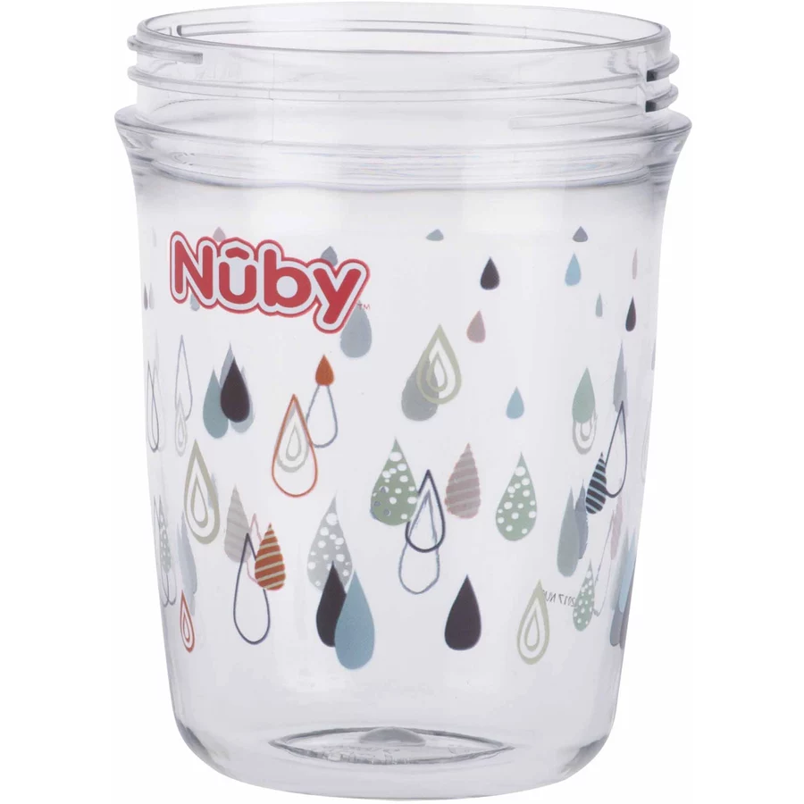 Nûby 360° Trinklhalmtasse aus Tritan 240 ml in grau