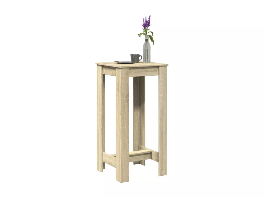 Table de bar chêne sonoma 51x50x103,5 cm bois d'ingénierie