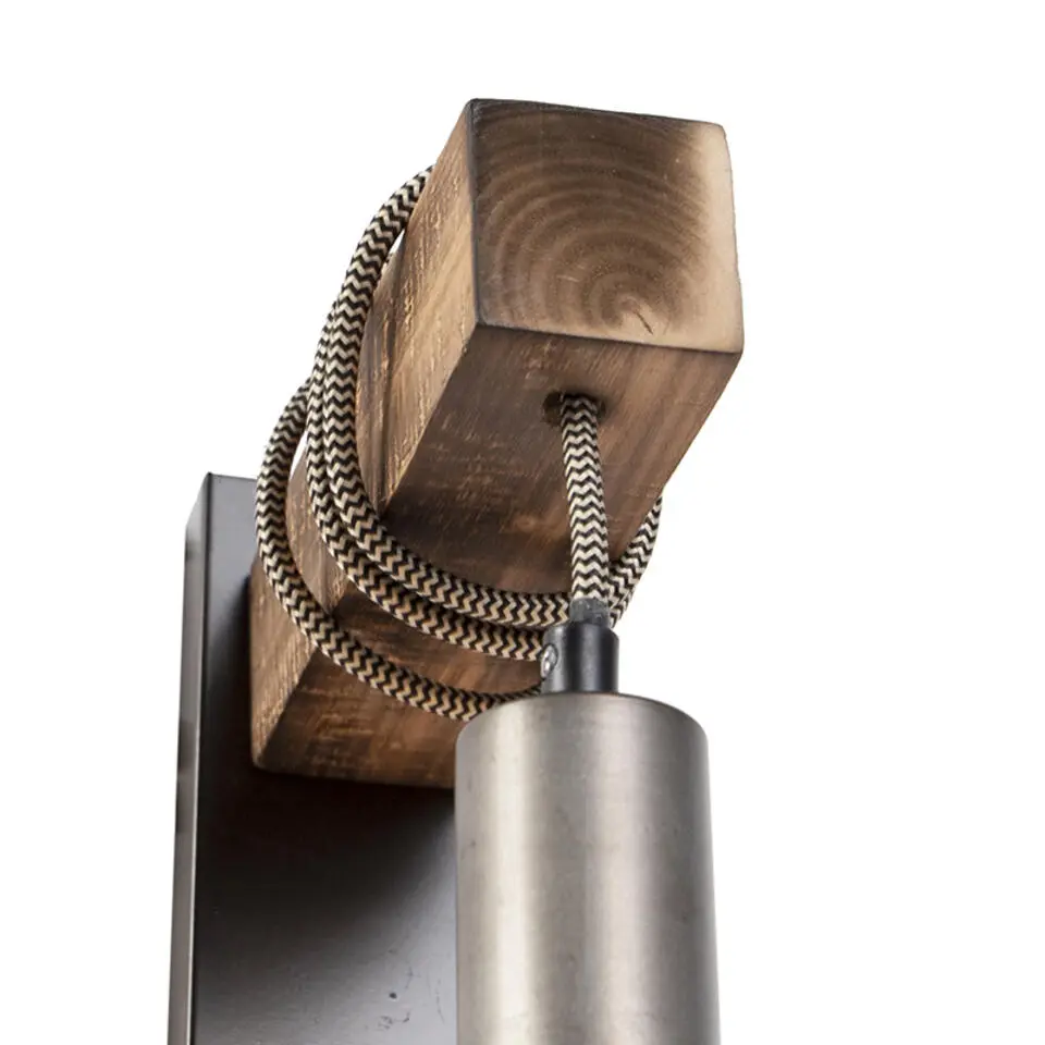 Qazqa wandlampen gallow zwart e27