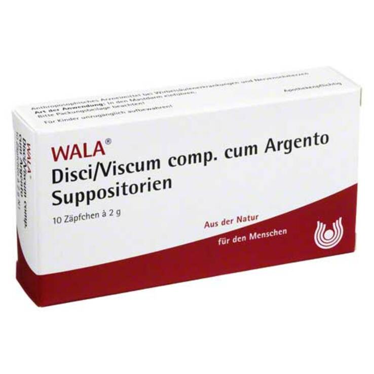 Disci / Viscum comp. cum Argento Suppositorien, 10X2 g