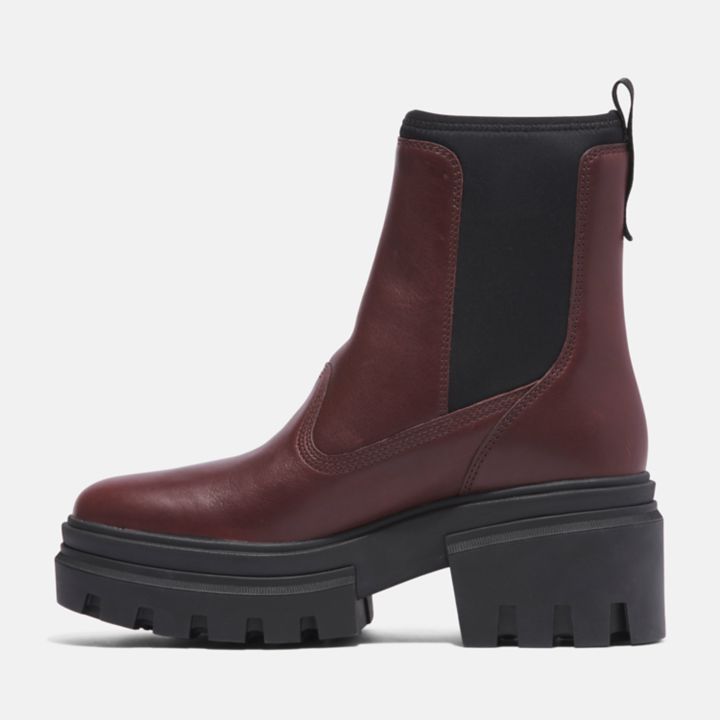 Bota Chelsea Everleigh Feminina na cor Borgonha