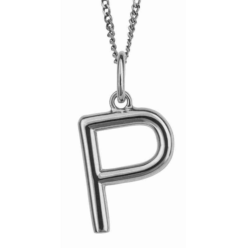Collier lettre P en argent 925