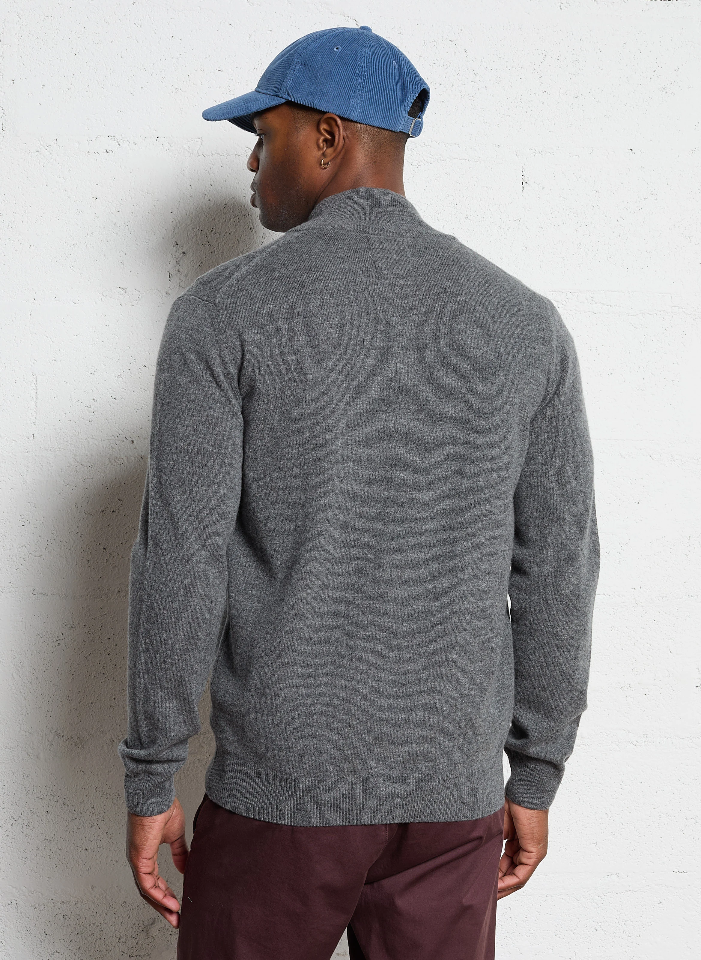 Sweat zippé col montant | Gris
